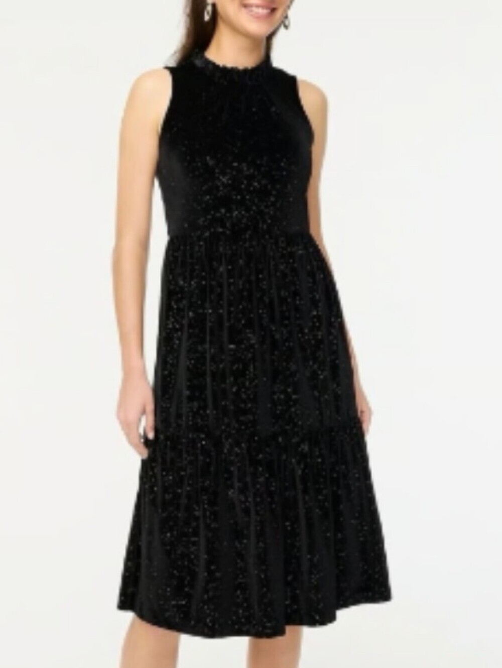 J. CREW Shimmering Velvet Midi Dress, size 10